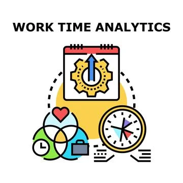 Work time analytics optimizing project management and employee performance 스톡 일러스트