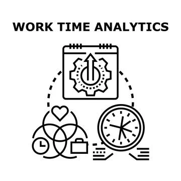 Work time analytics optimizing project management and employee performance 스톡 일러스트