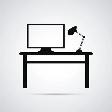 Work time design. Office icon. Colorful illustration 库存插图