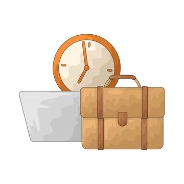 Work time illustration Stock Illustration