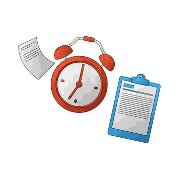 Work timer illustration Stock Illustration