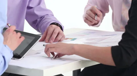 Work together on the business project Stock Footage 68332980