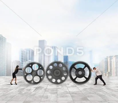Work together for success Stock Photos