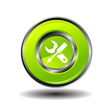 Work tool button icon vector Stock Illustration