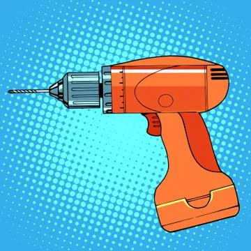 Work tool drill screwdriver Stock Illustration