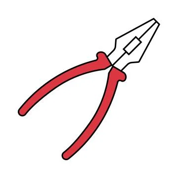 Work tool, electric tool, cutting tool, pliers icon Stock Illustration