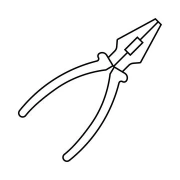 Work tool, electric tool, cutting tool, pliers icon Stock Illustration