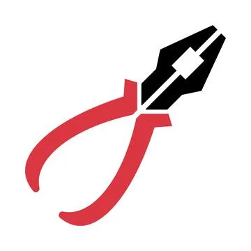 Work tool, electric tool, cutting tool, pliers icon Stock Illustration