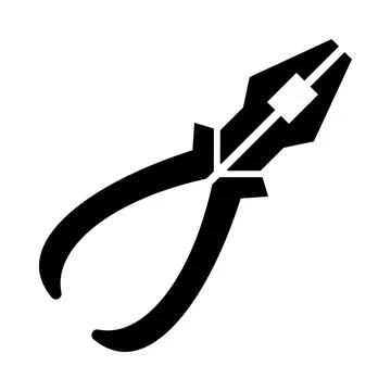 Work tool, electric tool, cutting tool, pliers icon Stock Illustration