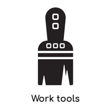 Work tools icon isolated on white background Free Stock Illustration