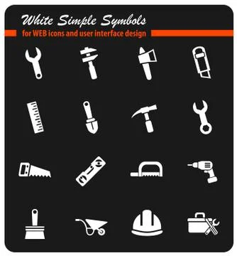 Work tools icon set Stock Illustration