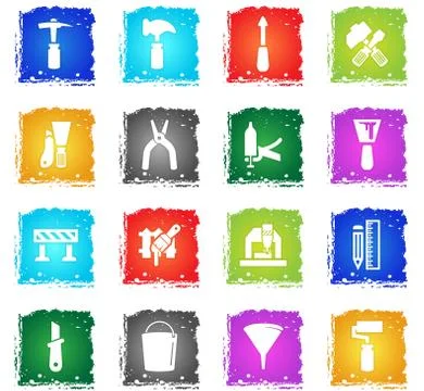 Work tools icon set Stock Illustration