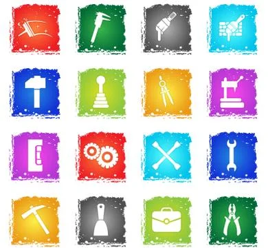 Work tools icon set Stock Illustration