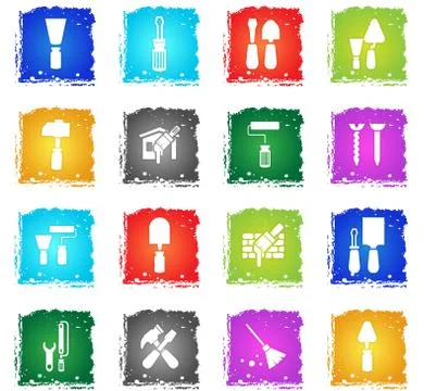 Work tools icon set Stock Illustration