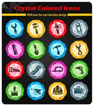 Work tools icon set Stock Illustration