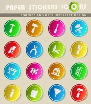 Work tools icon set Stock Illustration