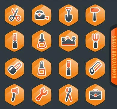 Work tools icons set Stock Illustration
