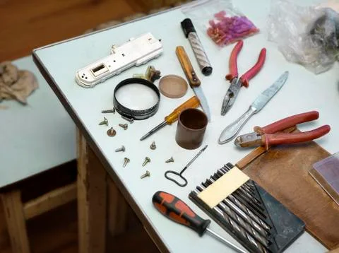 Work Tools On Table 写真素材