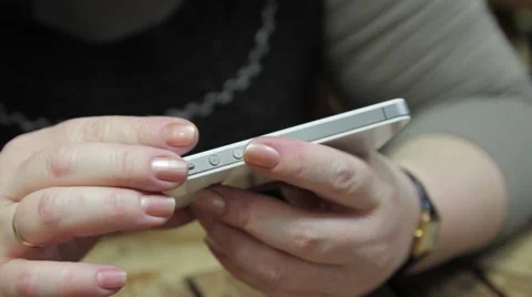 Work with touch screen Stock Footage 48059929