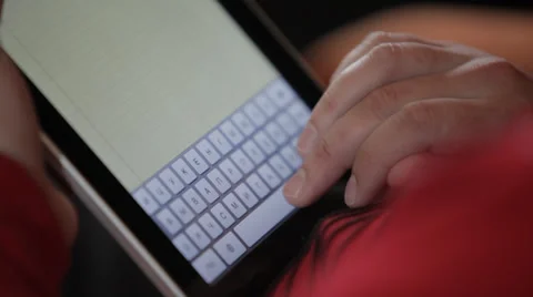 Work with touch screen. Tablet PC Stock Footage 33517240