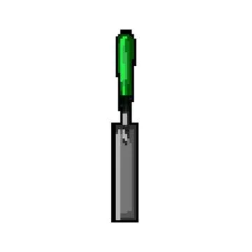 Work trowel cement pixel art vector illustration Stock Illustration