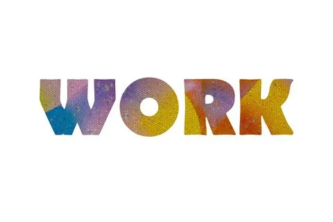 WORK typography art word design stock Stock Illustration