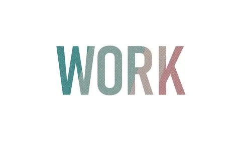 WORK typography art word design stock Stock Illustration