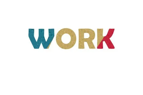 WORK typography art word design stock Stock Illustration