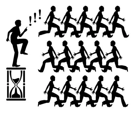 Work under Time Pressure Illustrazione stock