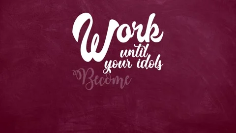 Work until your idols become rivals motivation quote video Stock Footage 221451476