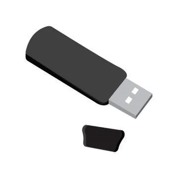 Work usb Icon 库存插图
