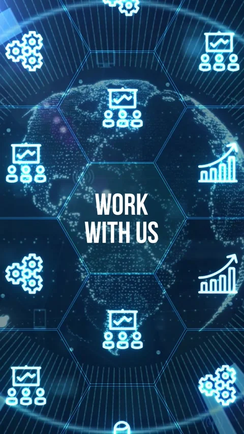 WORK WITH US.Business, Technology, Internet and network concept. Vídeo Stock 280964337
