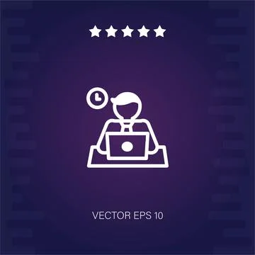 Work vector icon Illustrazione stock