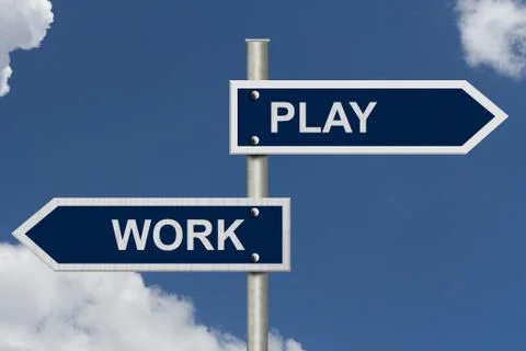 Work versus play Illustrazione stock