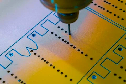 Work of the vertical milling machine with CNC. Stock Photos