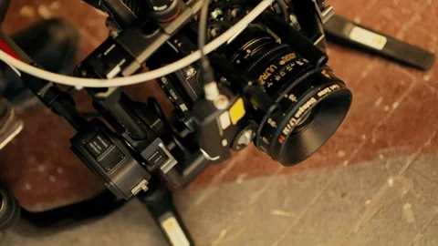 The work of the video studio. Professional equipment, cameras, light Video stock 144709161