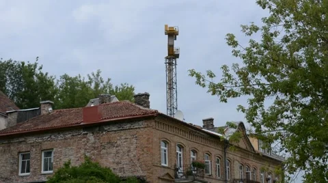 Work view of the large crane. 動画素材 52883302