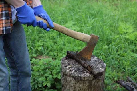 Work in the village Foto stock