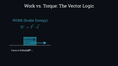 Work vs. torque-the vector logic Stock Footage 335190901