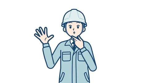 Work wear man surprised reactions with alpha channel Stock Footage 300811059