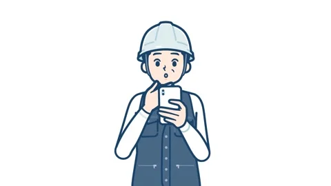 Work wear middle man smartphone surprised with alpha channel Stock Footage 301514443