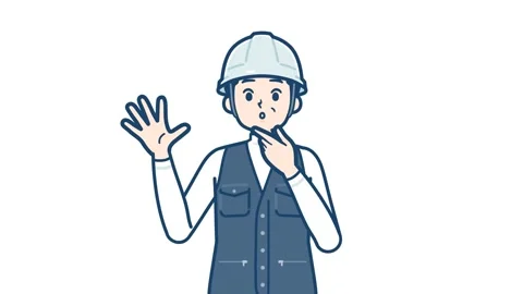 Work wear middle man surprised reactions with alpha channel Stock Footage 301515491