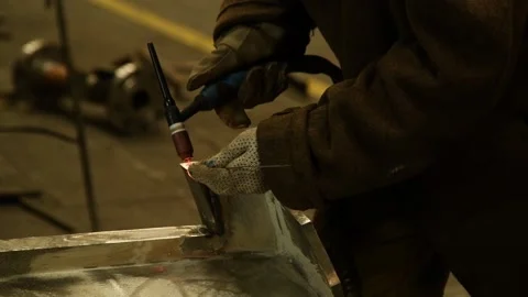 The work of the welding machine Stock Footage 152107389
