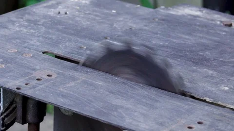 Work on wood with a circular saw Stock Footage 75915370