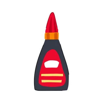 Work wood glue cartoon vector illustration Stock Illustration