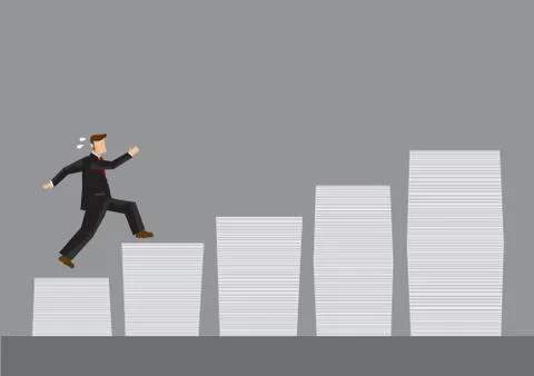 Work Your Way to the Top Vector Illustration Stock-Illustration