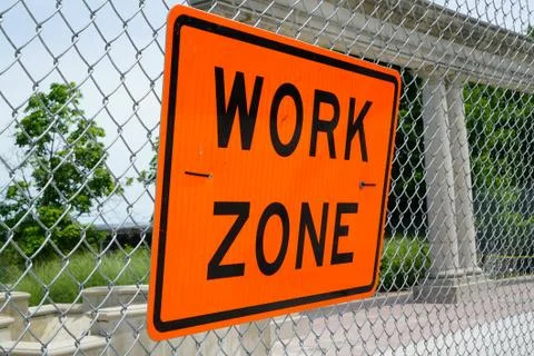 Work Zone Sign Stock Photos