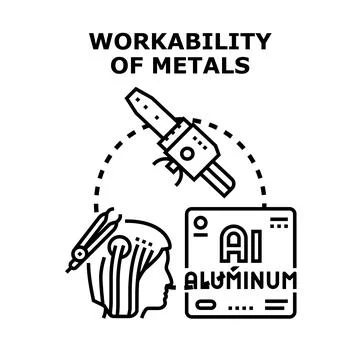 Workability of metals concept illustration engineering materials Stock Illustration