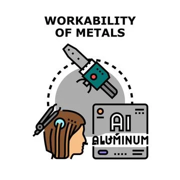 Workability of metals concept illustration engineering materials Stock Illustration