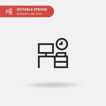 Workaholic Simple vector icon. Illustration symbol design template for web mo Stockillustratie
